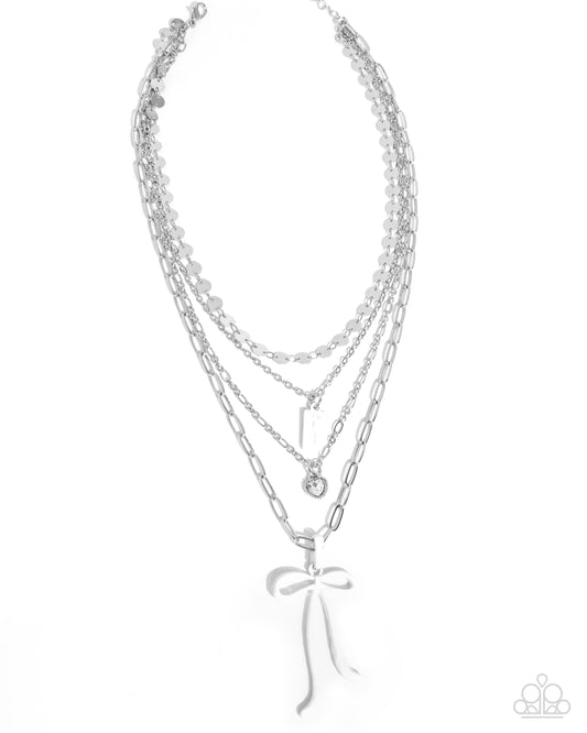 Coquette Cascade White Necklace