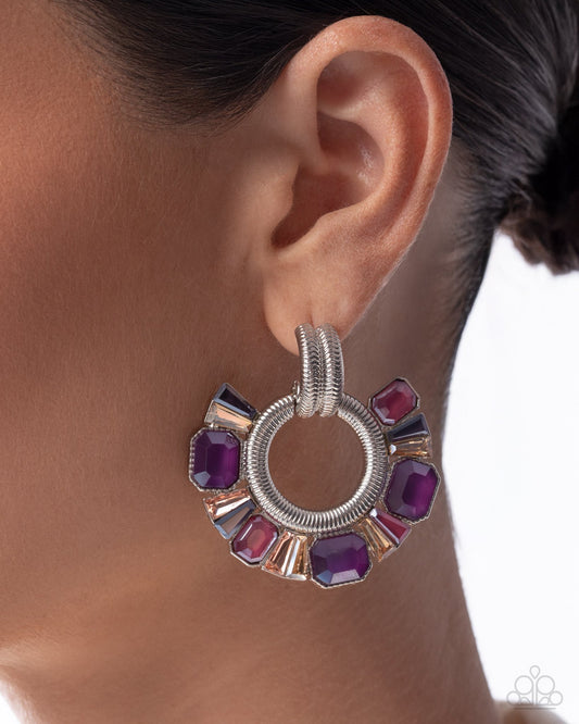 Courteous Chic Purple Post Earring