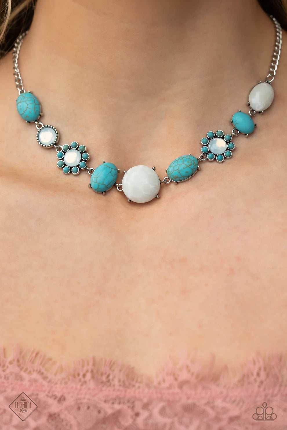 Cowboy Catwalk Blue Necklace - Fashion Fix