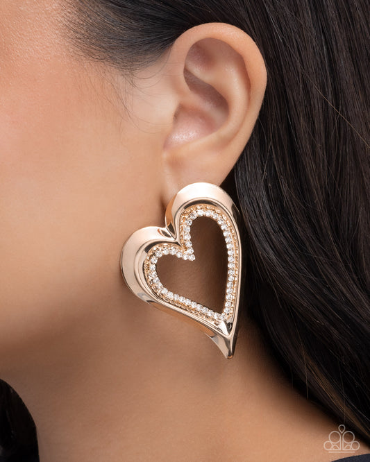 Cupid Chic - Gold Earrings