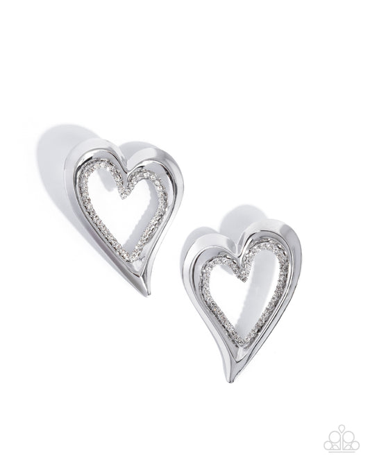 Cupid Chic White Earrings