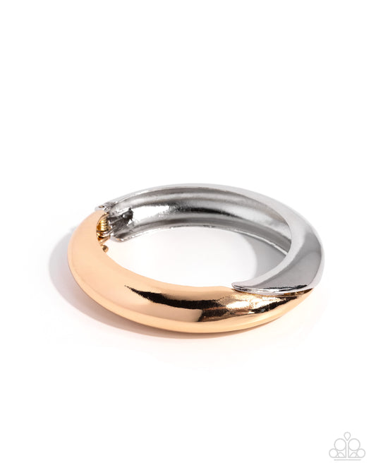 Dramatic Dialogue - Silver and Gold Bracelet