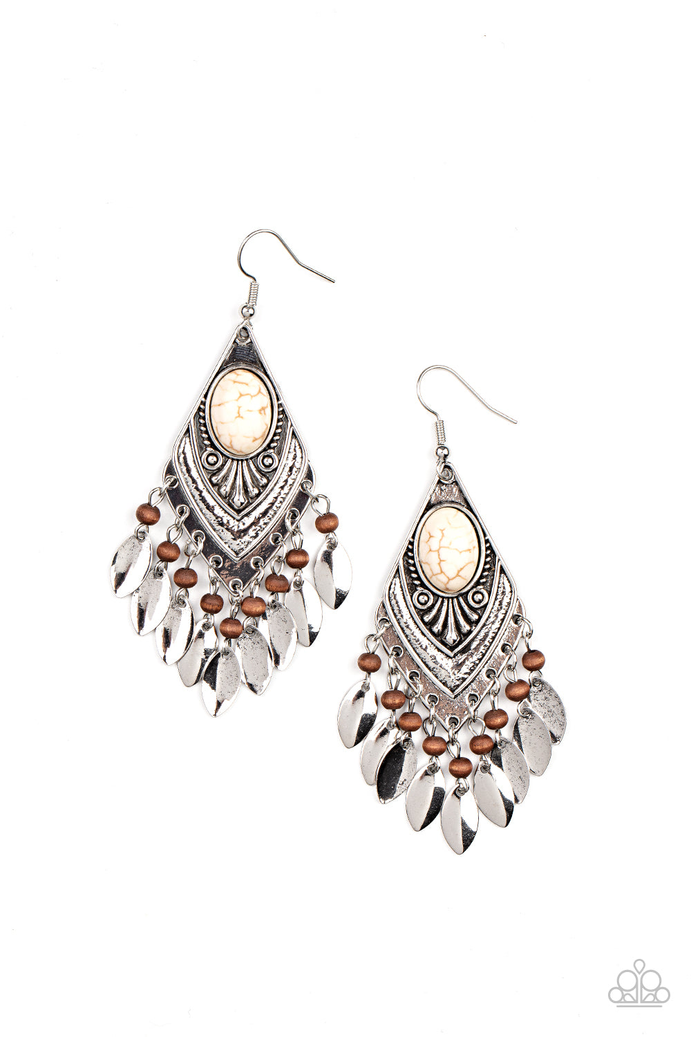Earthy Etiquette - White Earrings