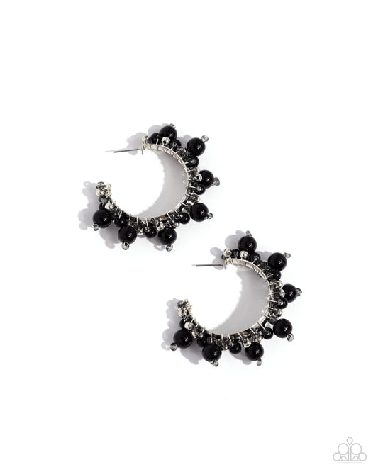 Elite Expense Black Earrings