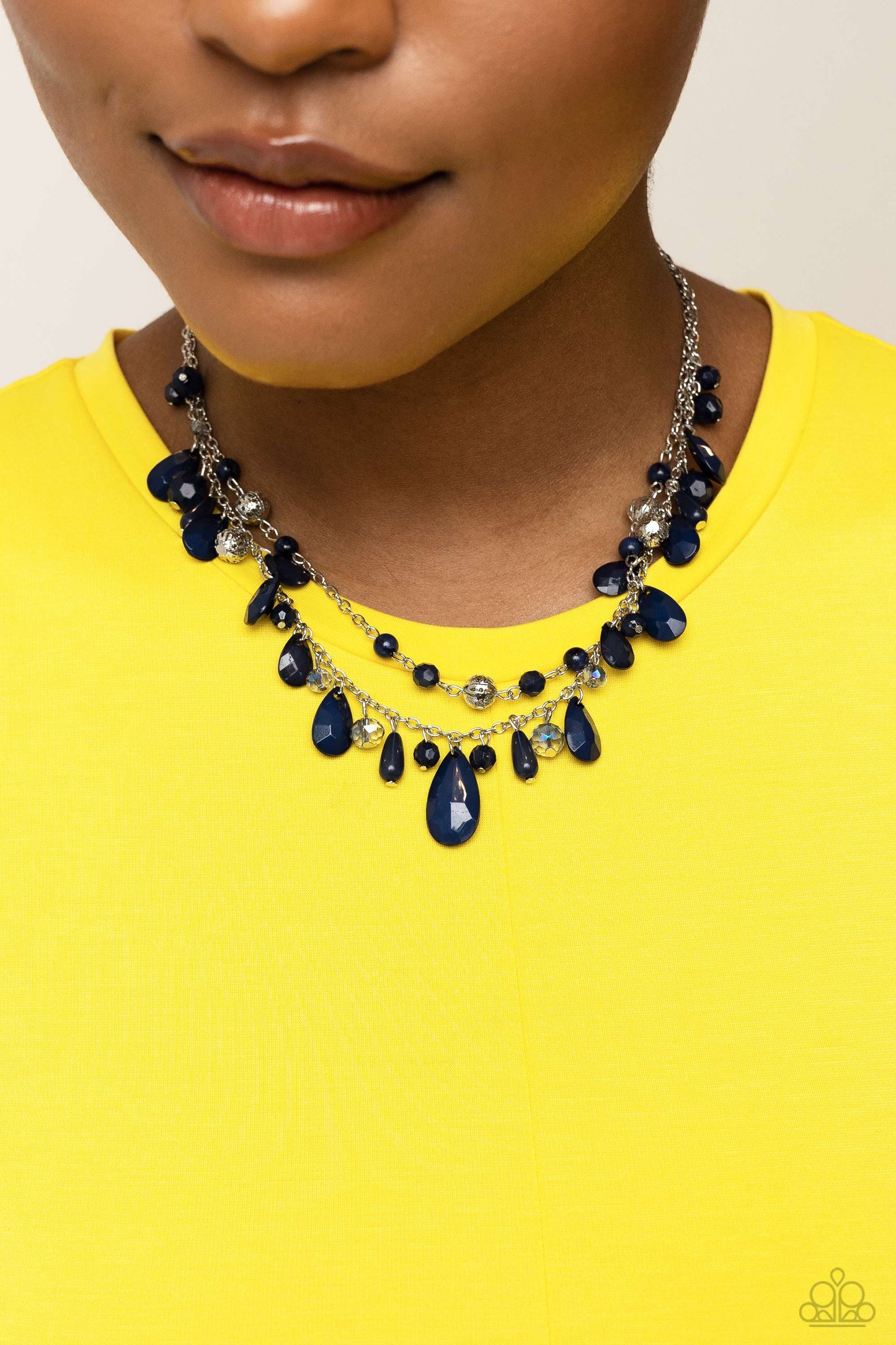 Flirty Flood Blue Necklace