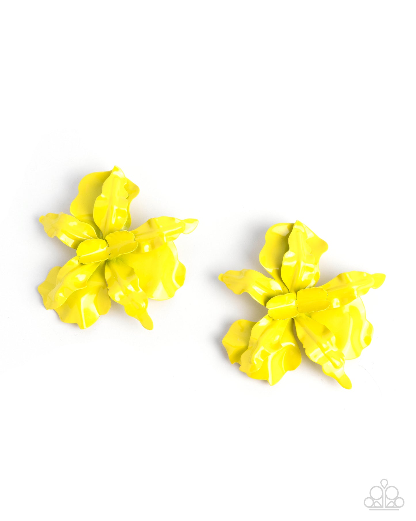 Flourishing Freestyle - Yellow Earrings