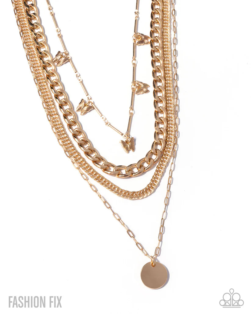 Fluttering Fringe Gold Necklace - Fashion Fix