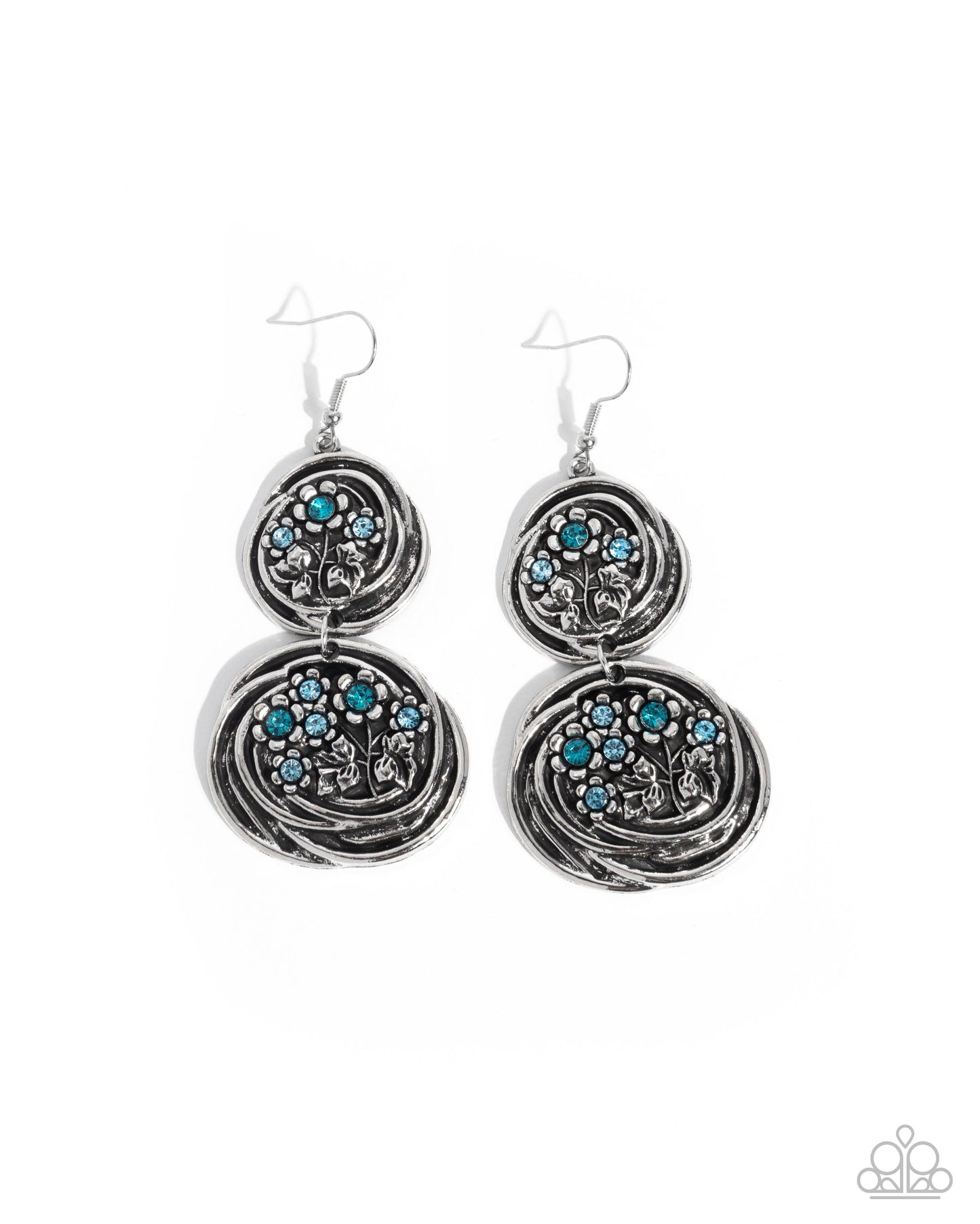 Garden Pavement Blue Earrings