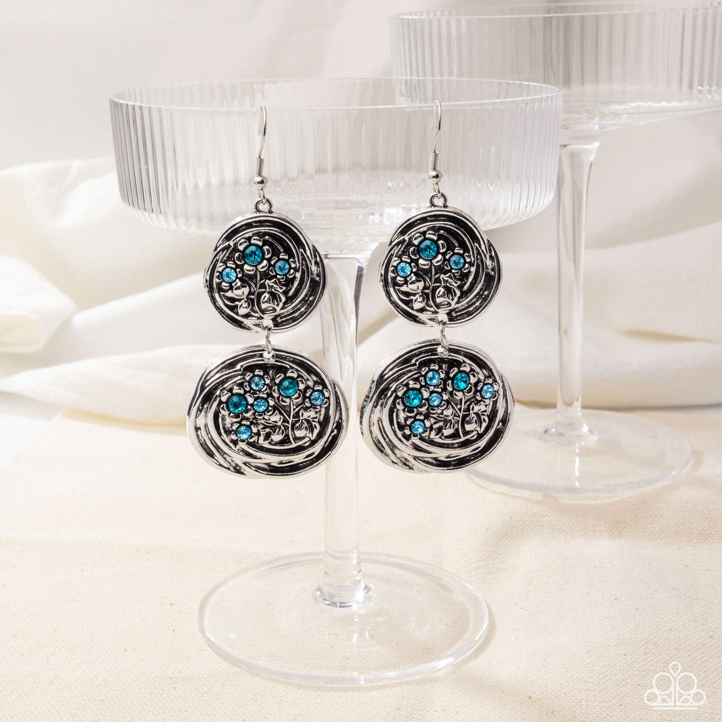 Garden Pavement Blue Earrings