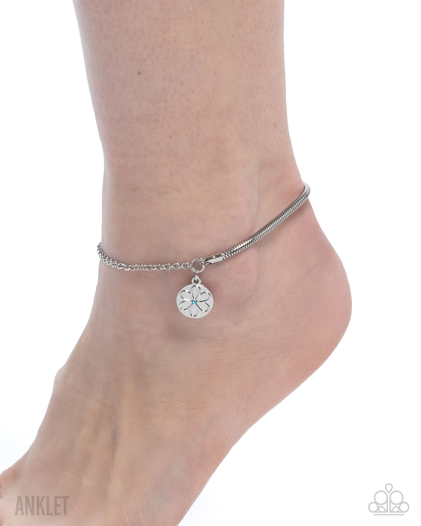 Glistening Growth Blue Anklet