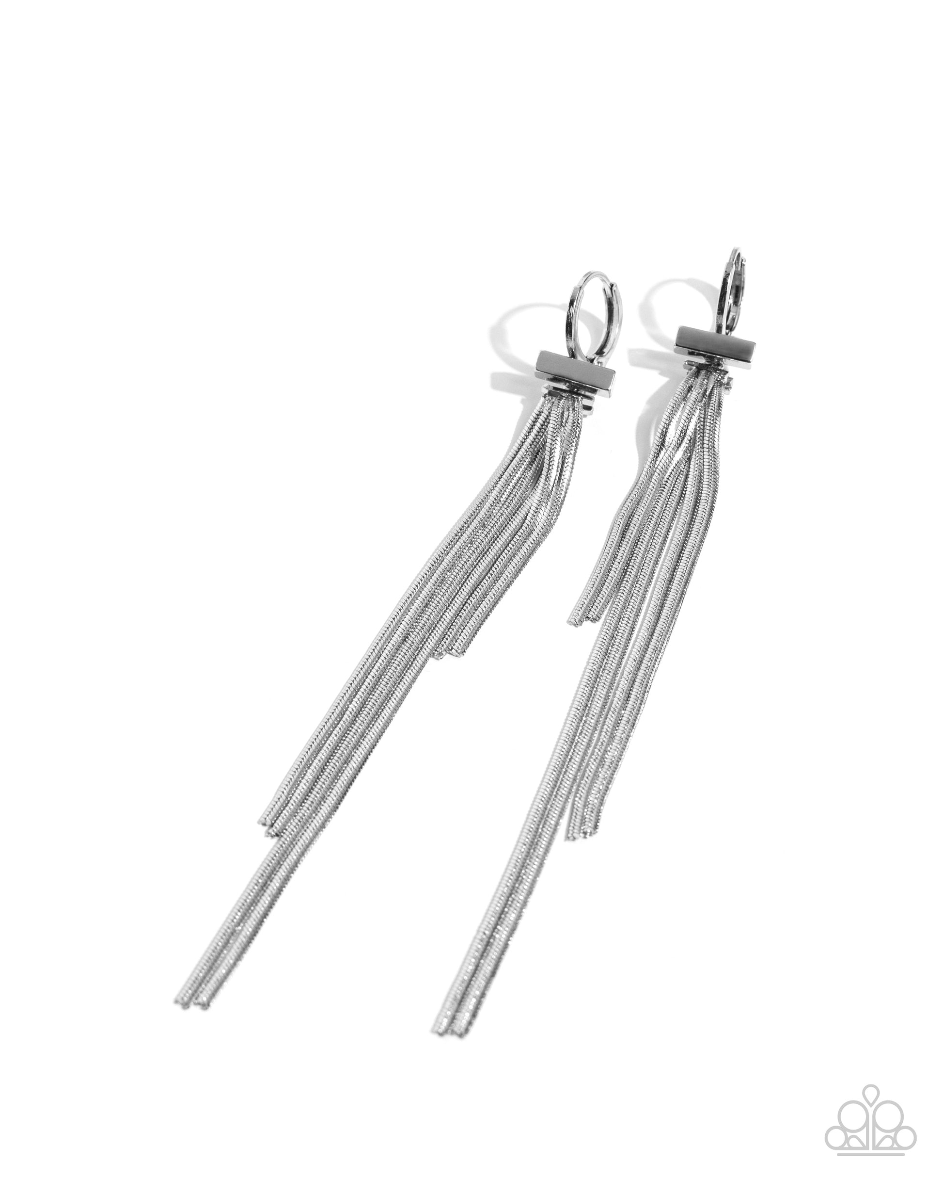 Paparazzi Grandiose Glaze - Silver Earrings