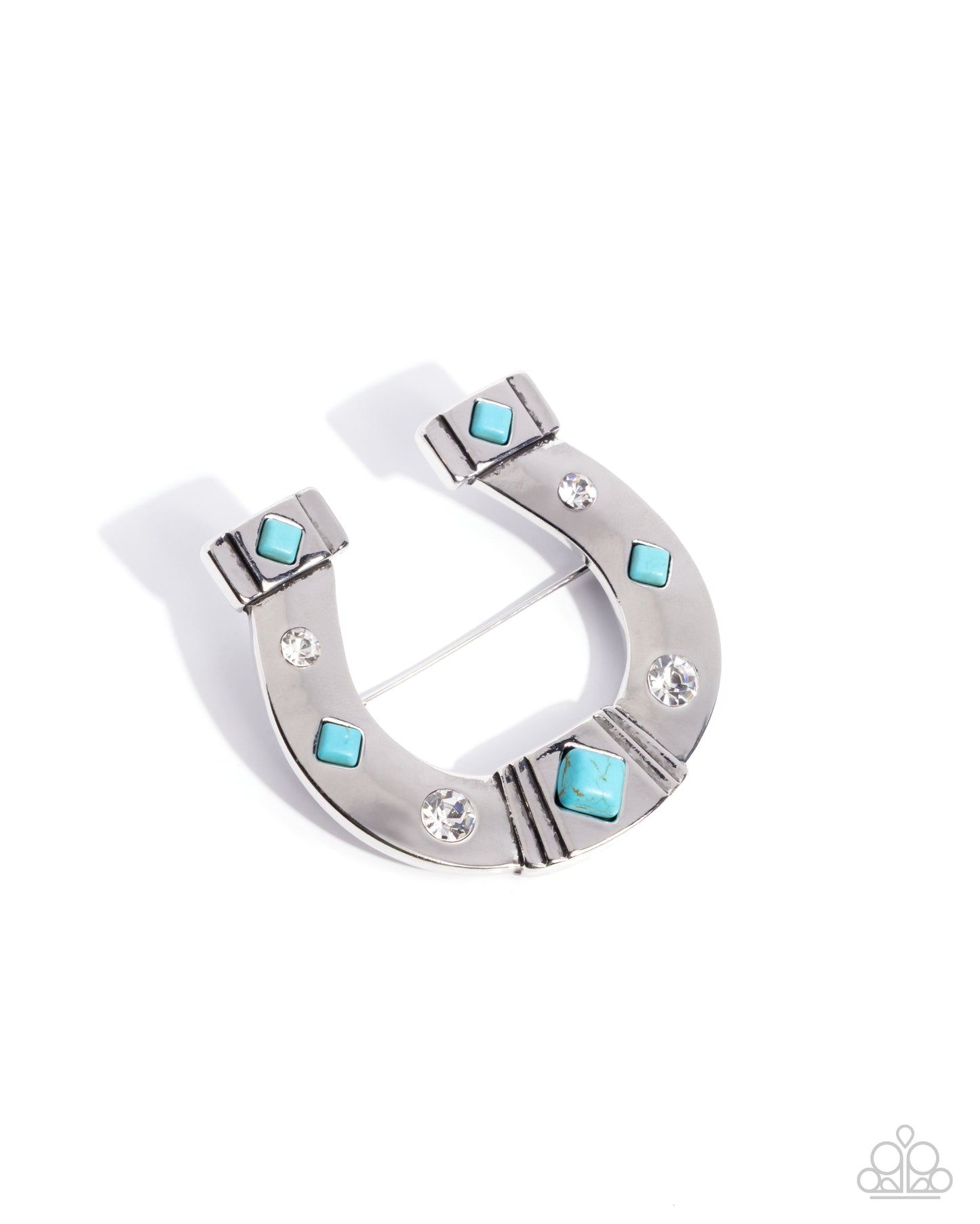 Horseshoe Horizon - Blue Brooch