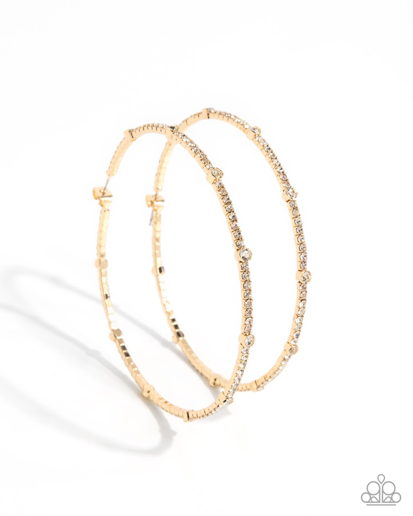 Sensational Squares - Gold Hoop Earrings - LOP