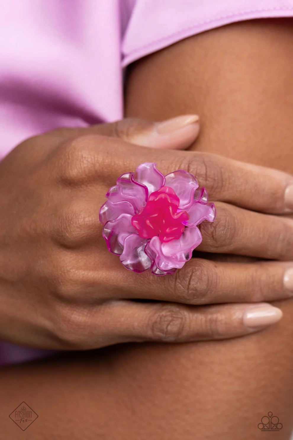 Lush Lotus Pink Ring - Fashion Fix