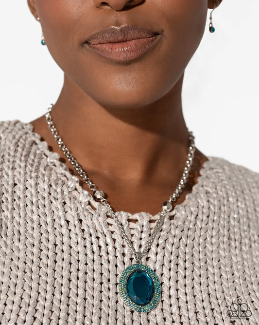 Manufactured Majesty Blue Necklace - Life of the Party
