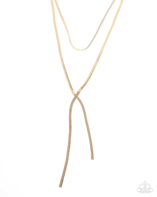 Monochromatic Movement Gold Necklace