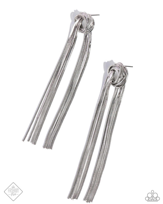 All STRANDS On Deck - Silver Earrings