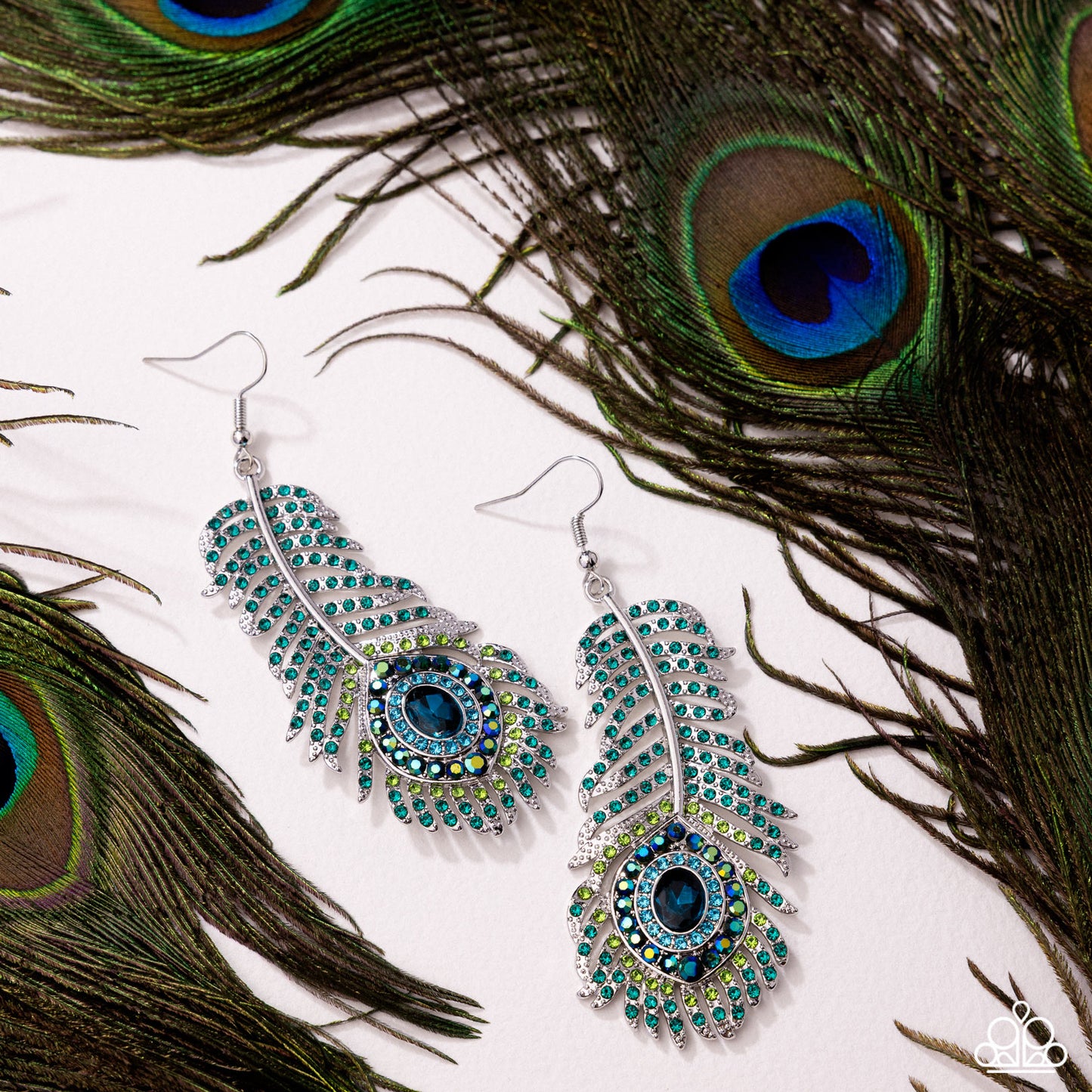 Prized Peacock - Green Earrings - LOP