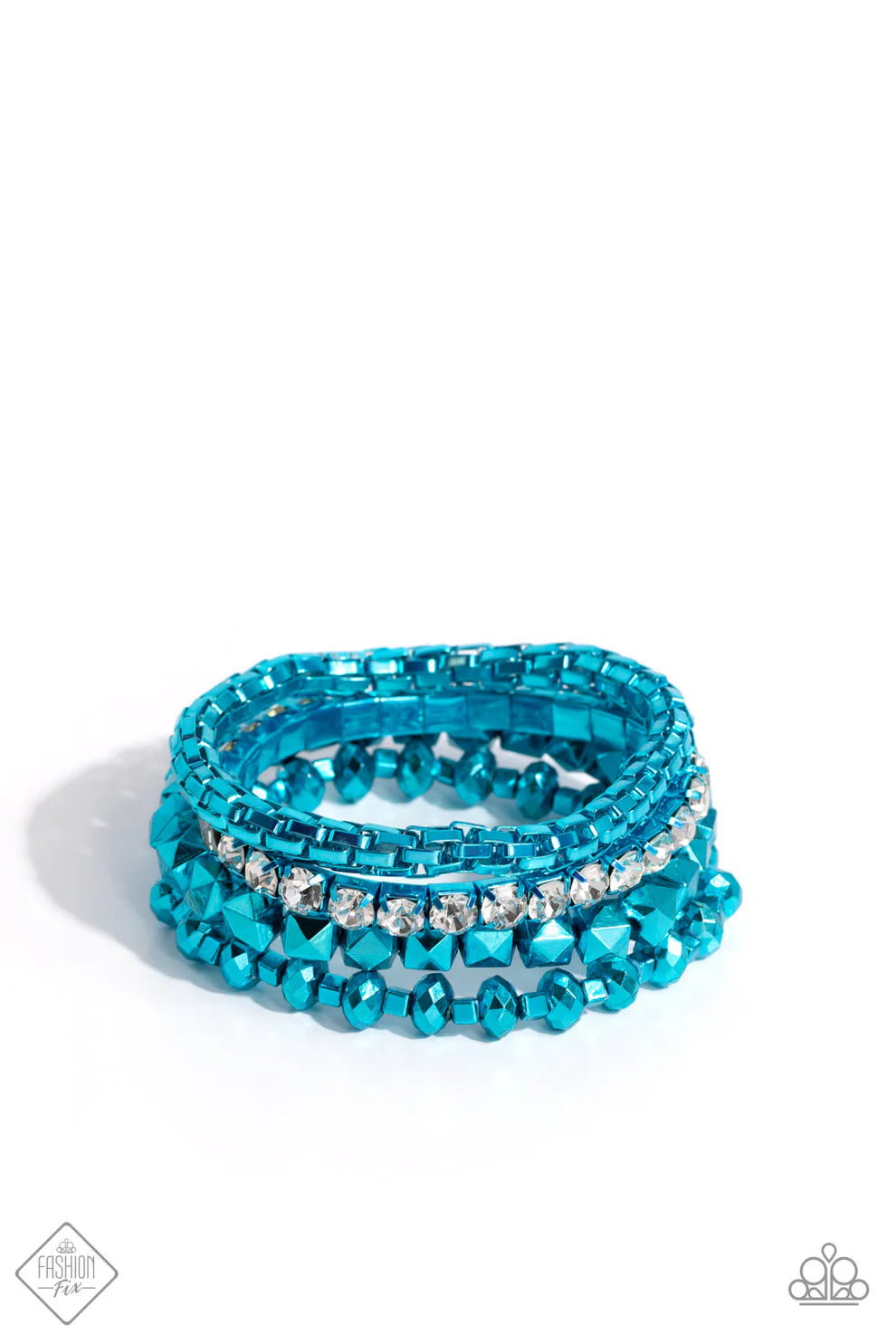 Punk Pattern Blue Bracelet - Fashion Fix