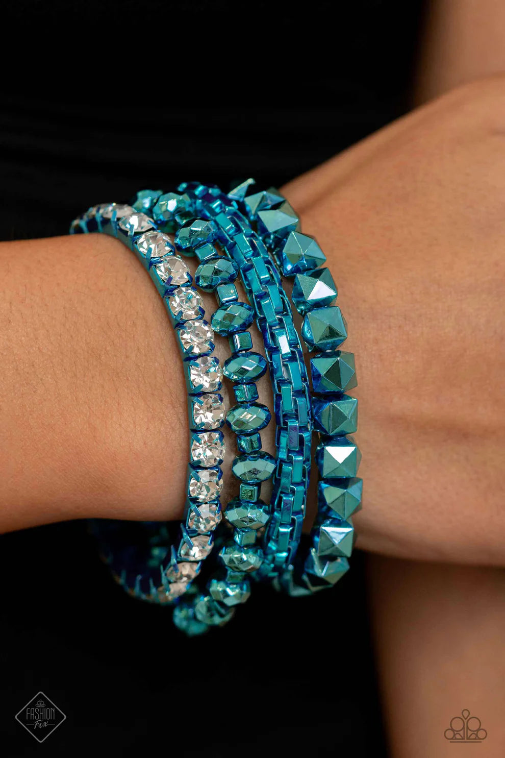 Punk Pattern Blue Bracelet - Fashion Fix