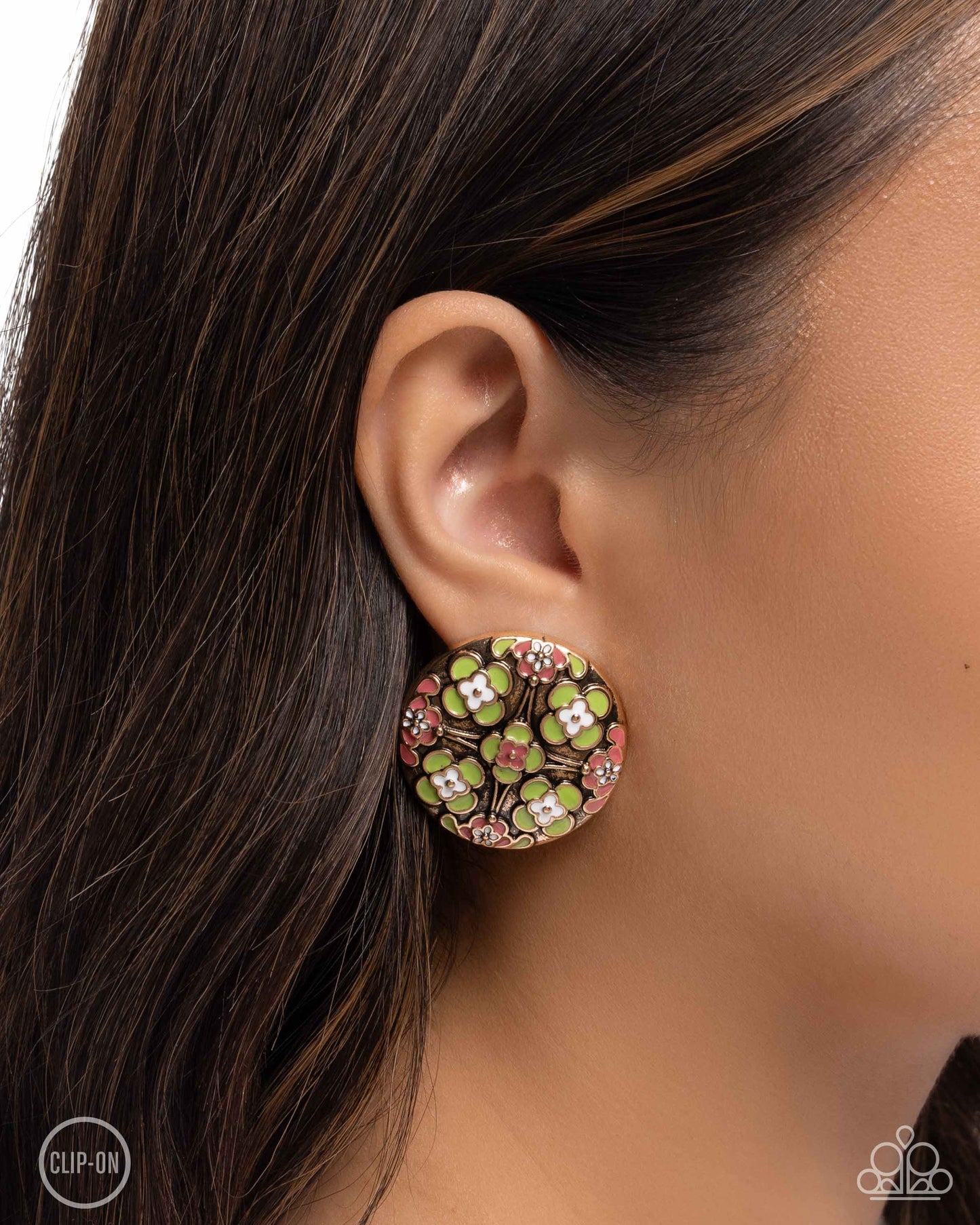 Quilt Art Multi Clip-On Earring