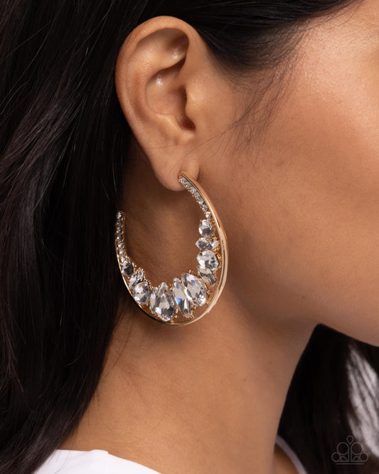 Refined Rewind Gold Hoop Earring
