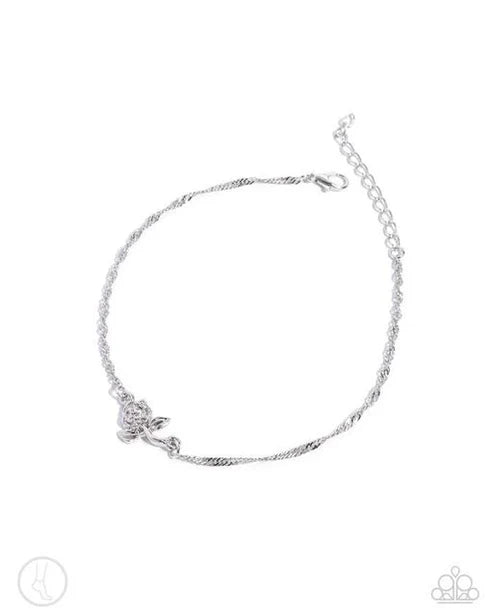 Rose Review Silver Anklet