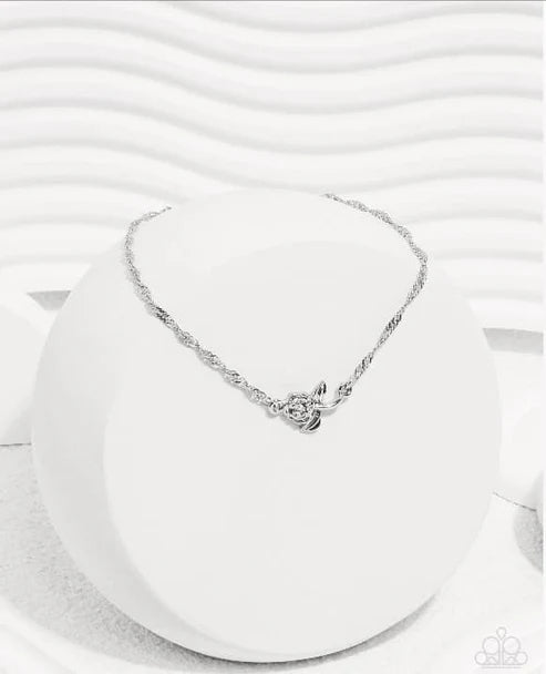 Rose Review Silver Anklet