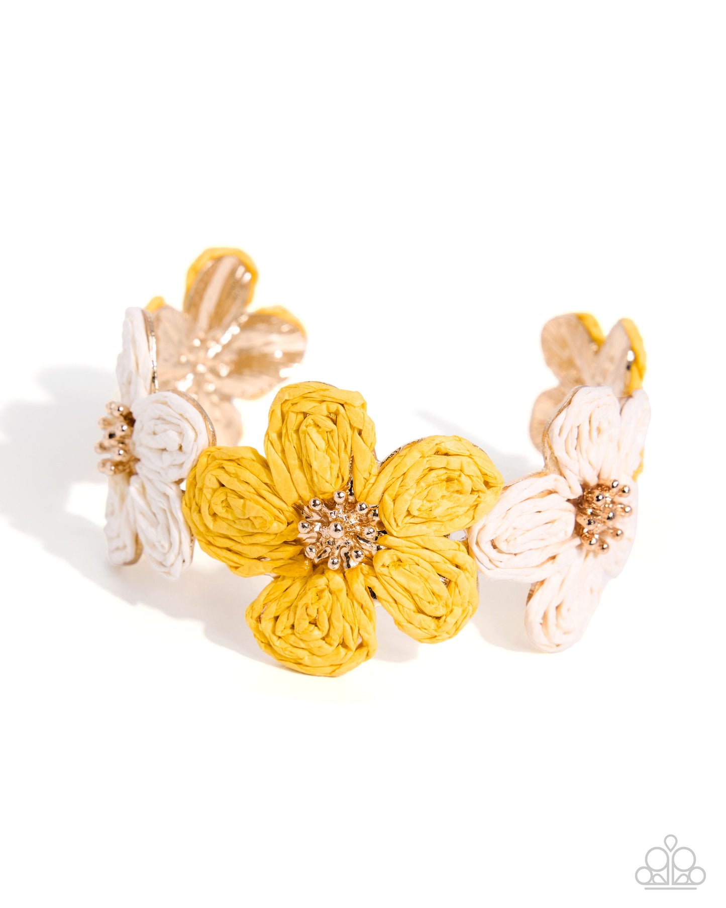 Rustic Raffia - Yellow Bracelet