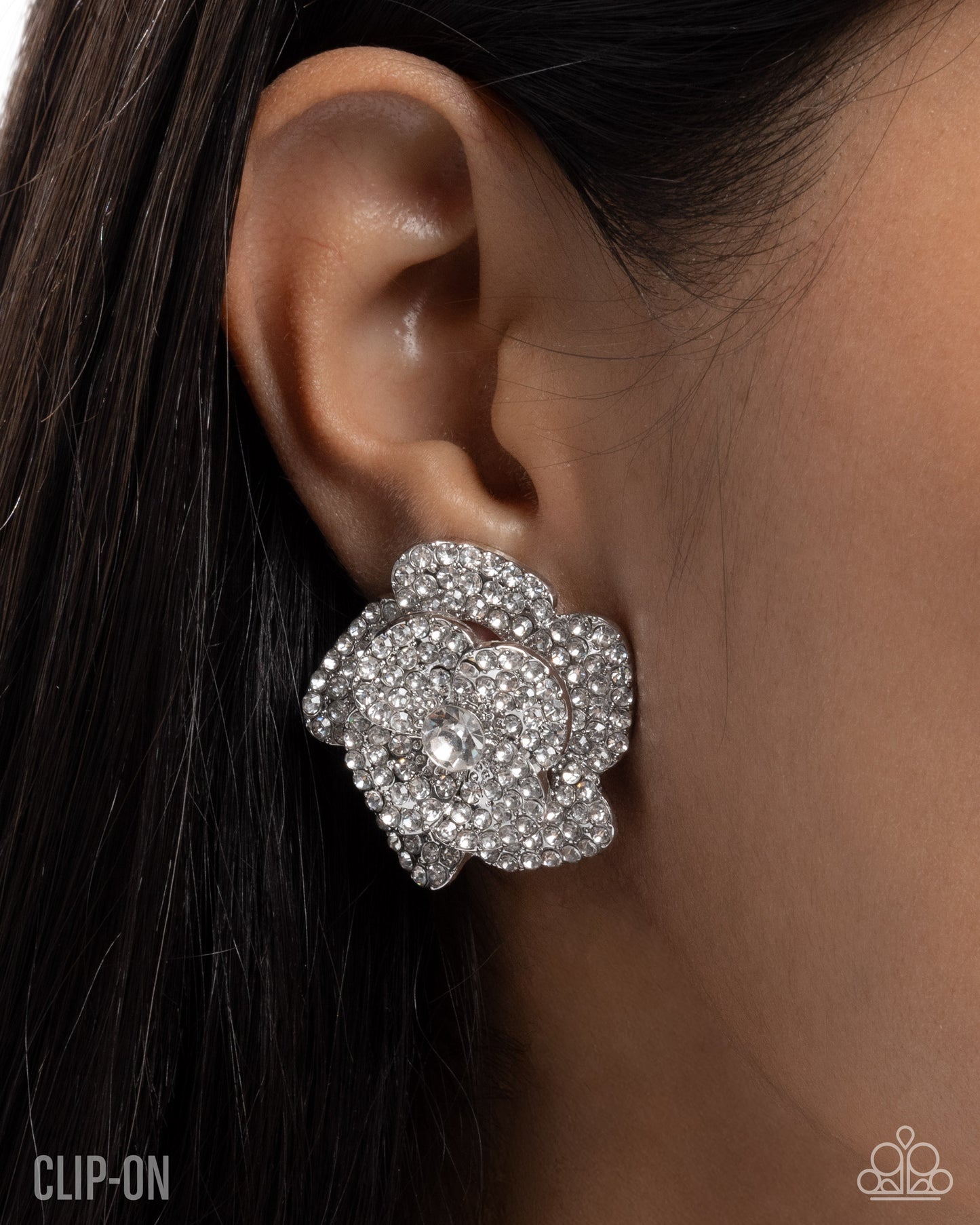 Shimmery Surety - Clip On Earrings