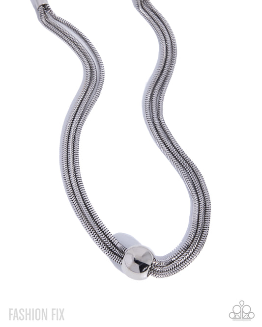 Sleek Study - July Fashion Fix Silver Necklace