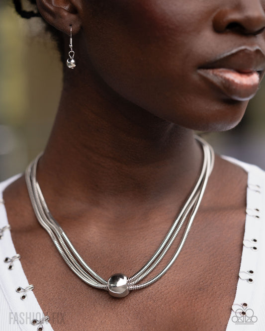Sleek Study - July Fashion Fix Silver Necklace