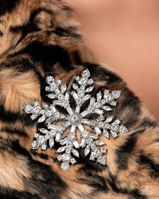 Snowflake Solstice - White Brooch - LOP