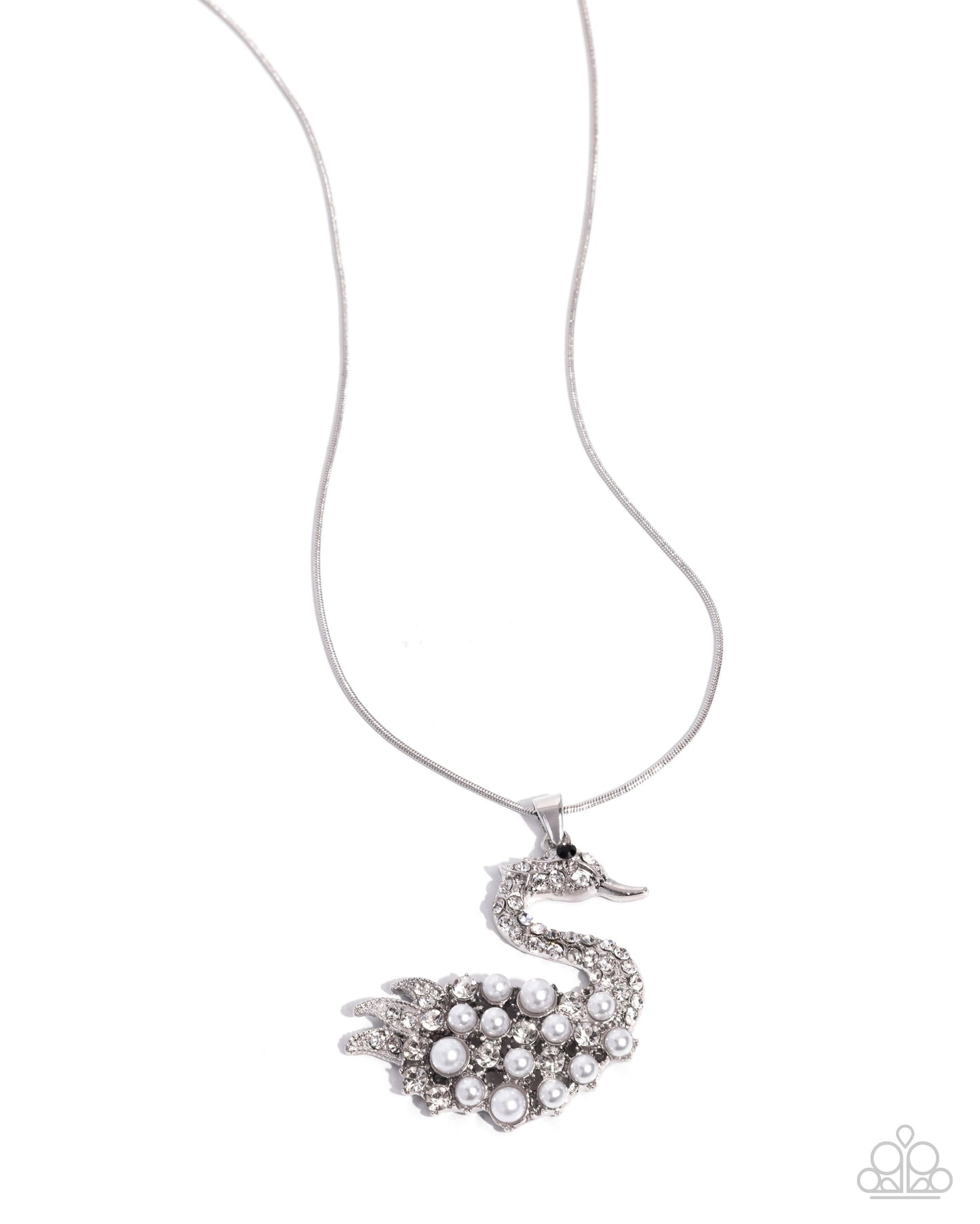 Swan Shimmer - White Necklace