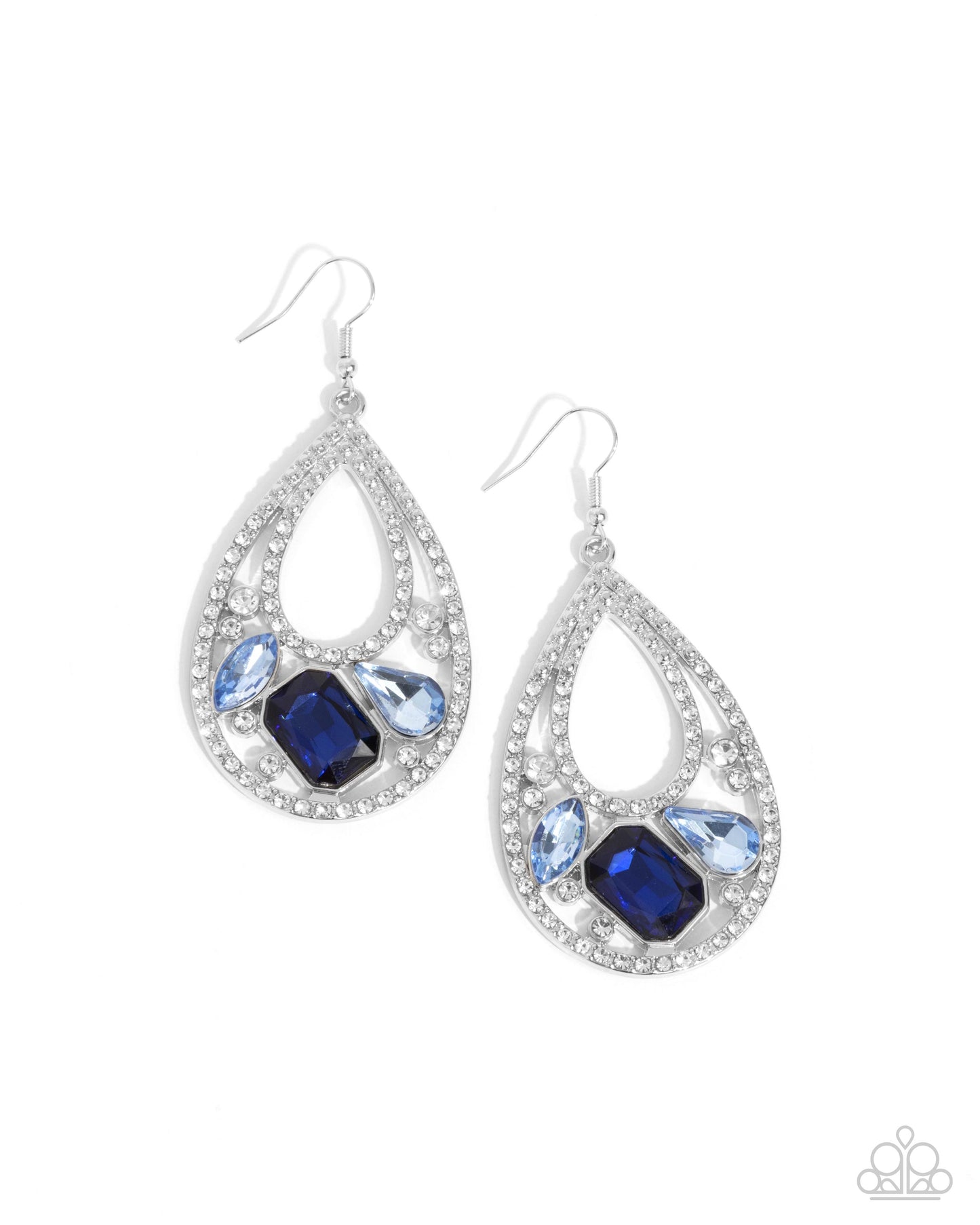 Teardrop Trifecta - Blue Earrings