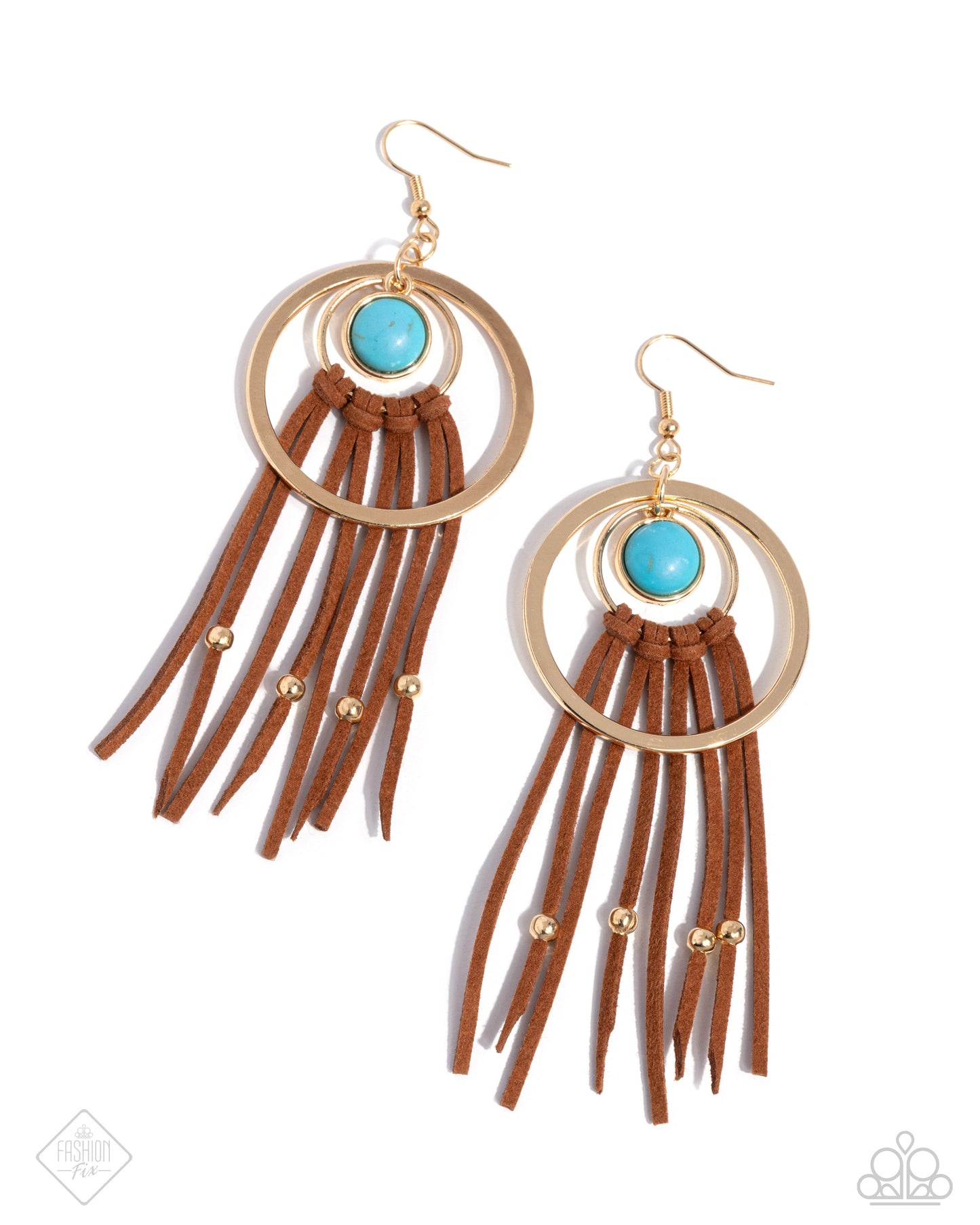 Texan Tapestry Gold - Fashion Fix Earrings