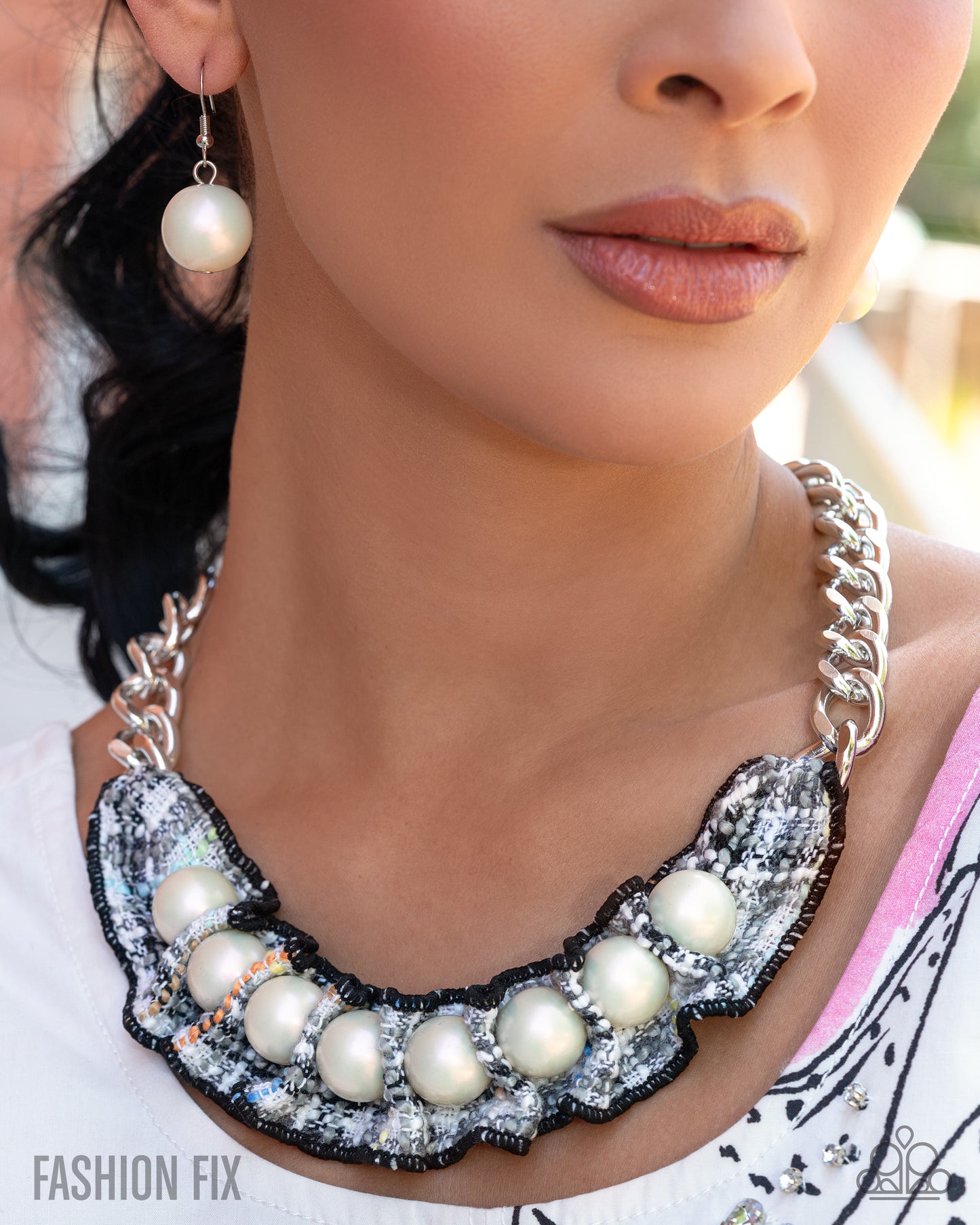 Timeless Tweed Black Necklace - Fashion Fix