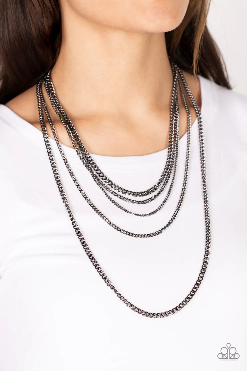 Top of the Food Chain Black Necklace