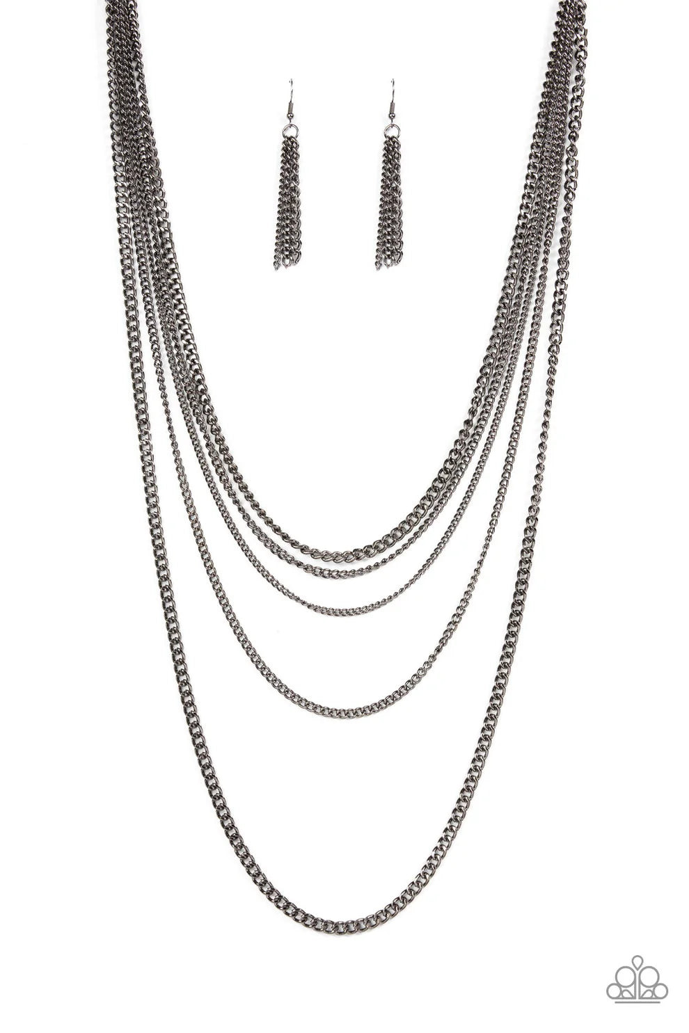Top of the Food Chain Black Necklace