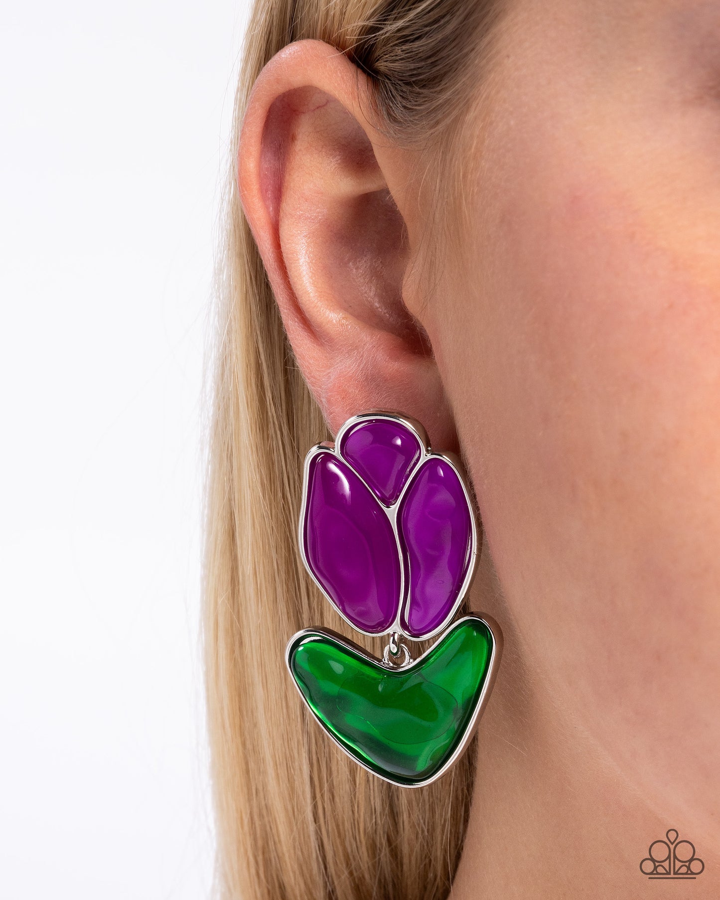 Tulip Triumph - Purple Earring