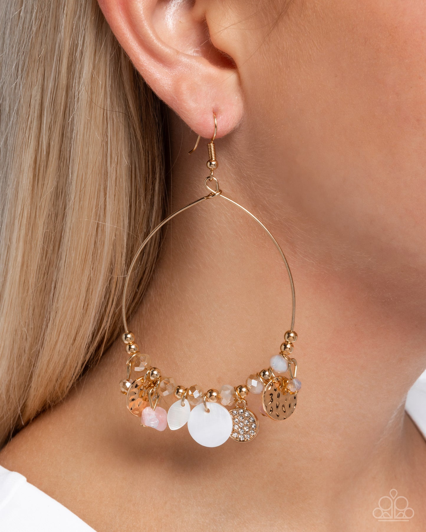 Wiry Wayfarer Pink Earrings