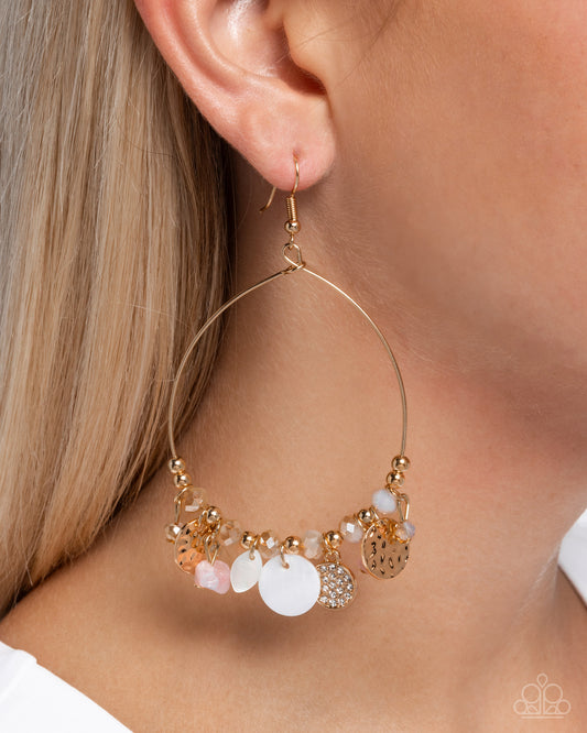 Wiry Wayfarer Pink Earrings