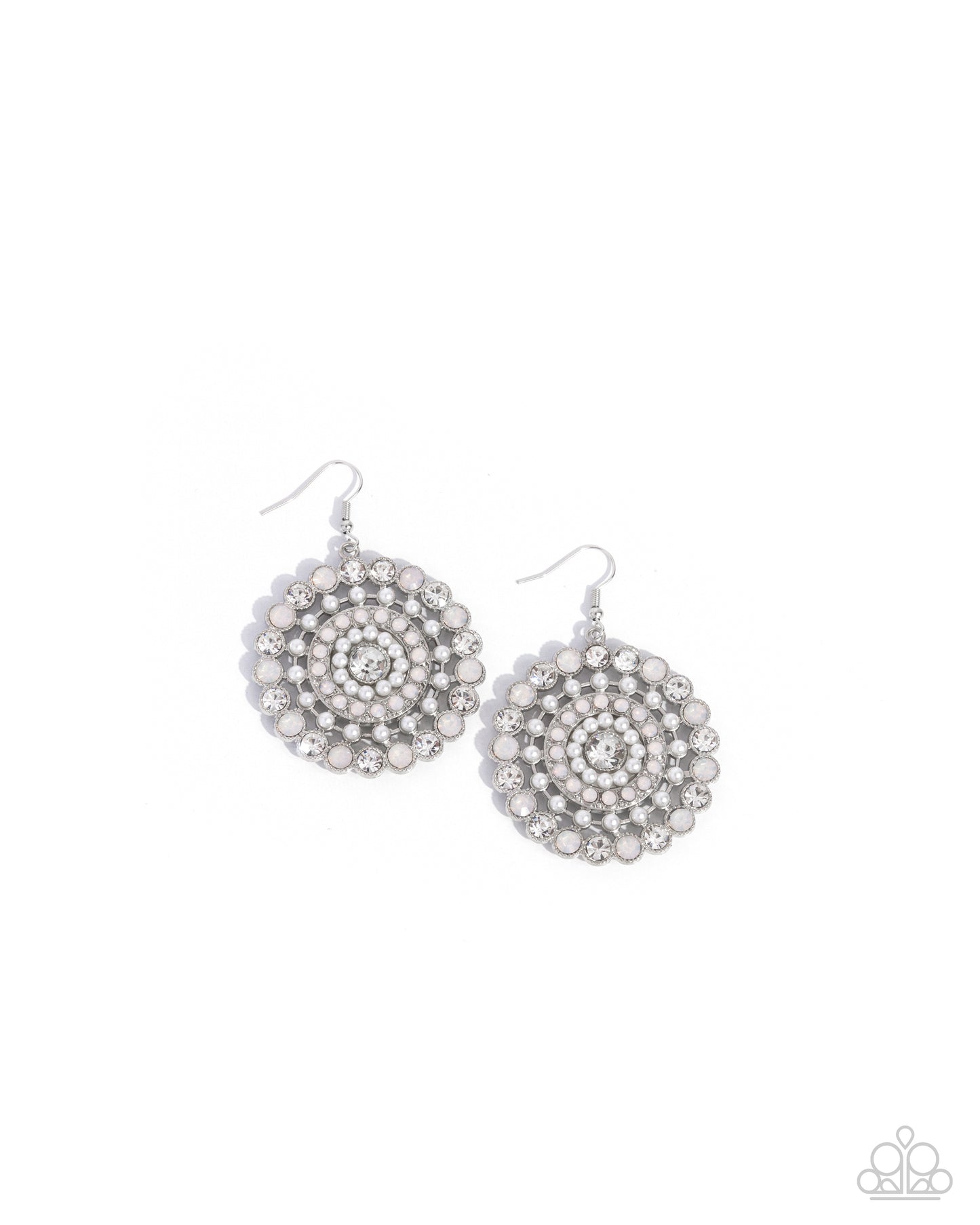 Wreathed Wonderland White Earrings