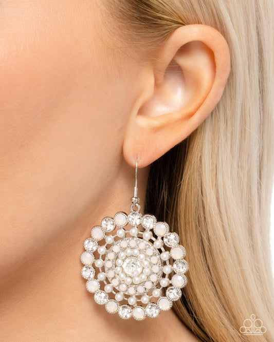 Wreathed Wonderland White Earrings