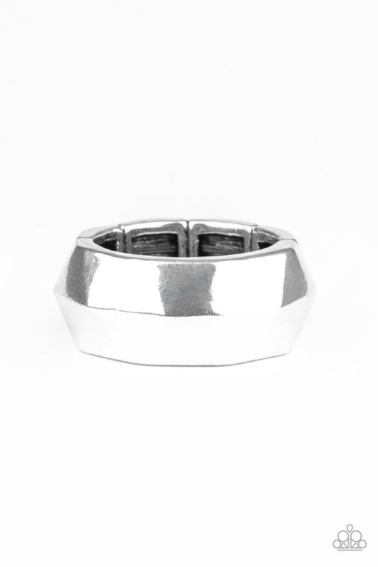 PAPARAZZI "INDUSTRIAL MECHANIC" SILVER MENS RING
