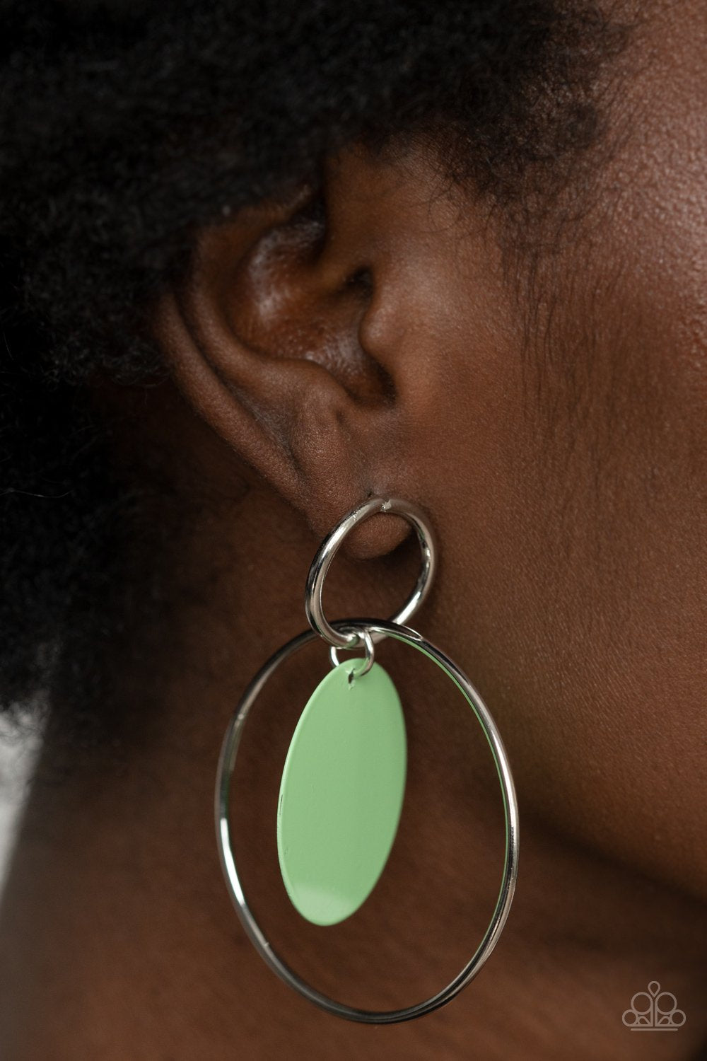 POP, Look, and Listen Green Post Earring