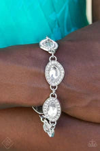 Next-Level Sparkle - White Gem Silver Bracelet