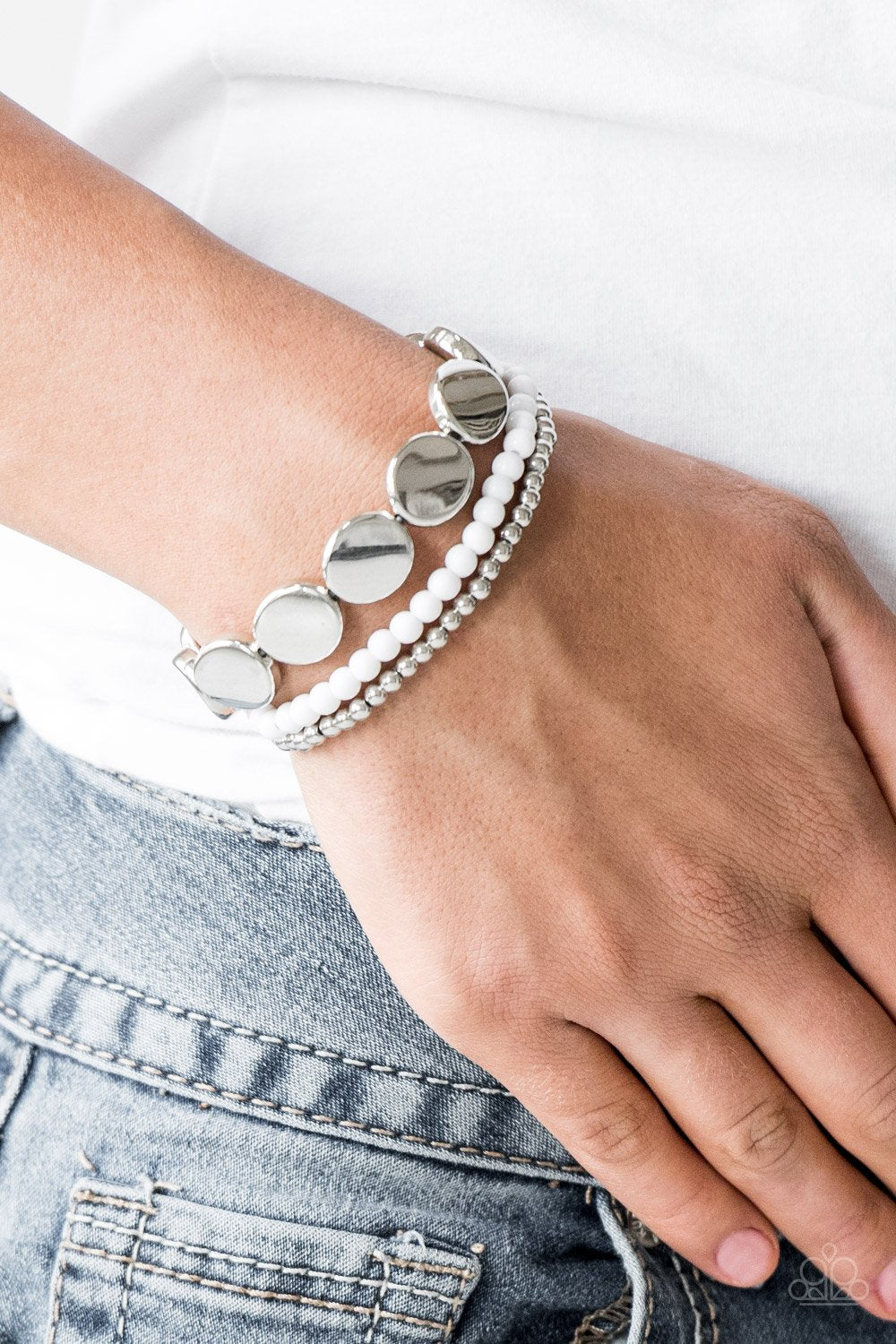 Beyond The Basics White Bracelet