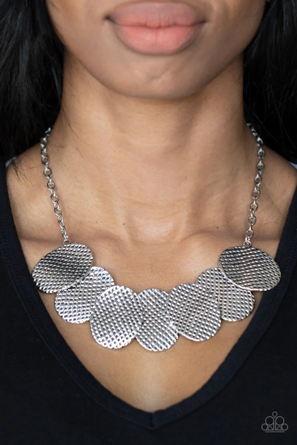 Industrial Wave Silver Necklace