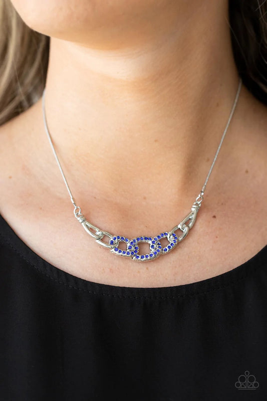 Knot In Love Blue Necklace